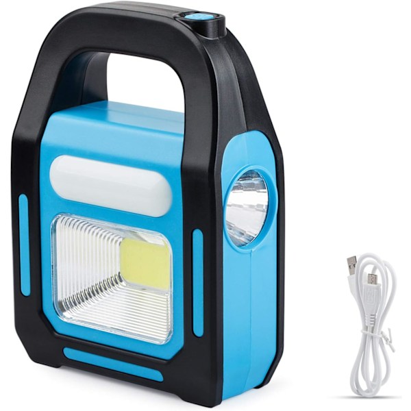 1 Pakke 3 i 1 Solcelle USB Genopladelig Lyseste COB LED Camping Lygte, Opladning til Enhed, Vandafvisende Nødlygte LED Lys