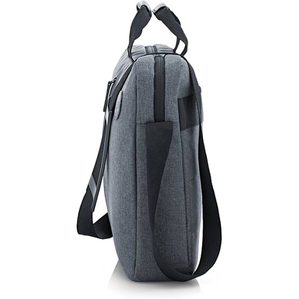 15,6\" Laptopväska - (Toppdragkedja, Vadderat Fack, Ytterficka, Justerbar Rem, RFID-skydd), Grå