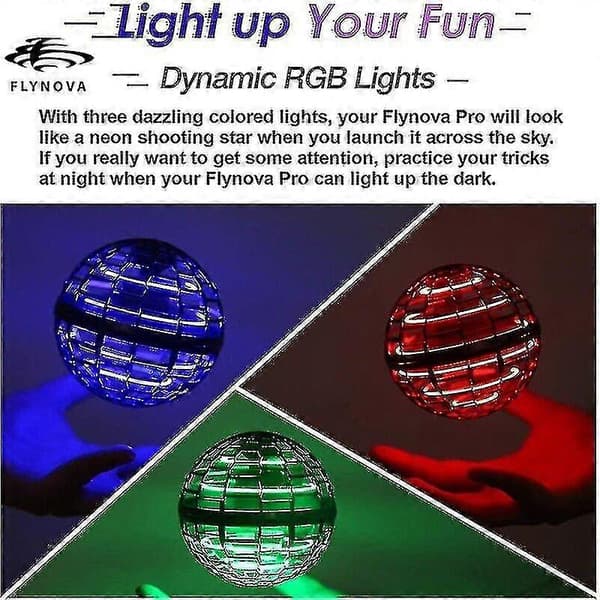 3 kpl Pro Hover Ball -pallo LED-spinneripallo Orb-lelu