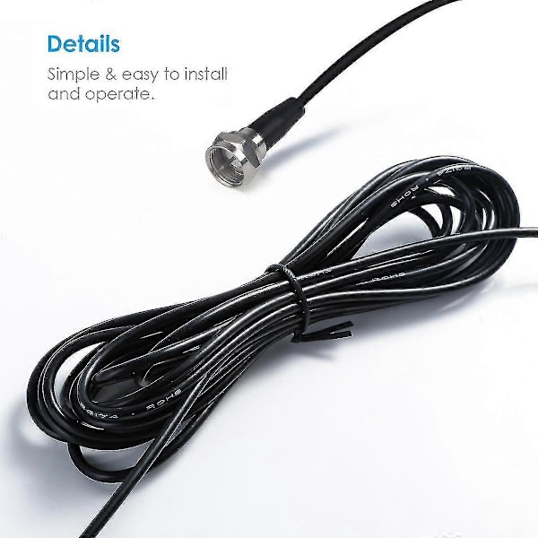 Ancable FM Inomhusradioantenn för Hifi-system, Tuner, Stereo Förstärkare, Hemmabiosystem, Hemma Bio System, Hifi-receiver
