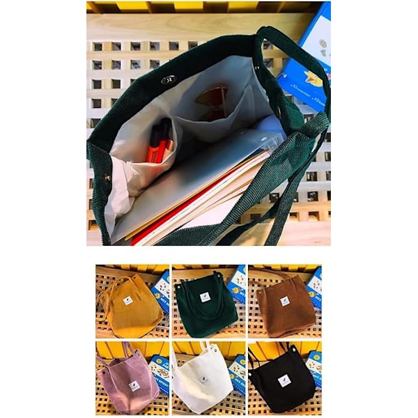 Canvas Håndvesker for Kvinner, Casual Canvas Crossbody Veske med Glidelås, Dobbel Skulderstropp, Canvas Vesker for Shopping, Arbeid og Reise Djb02-verde