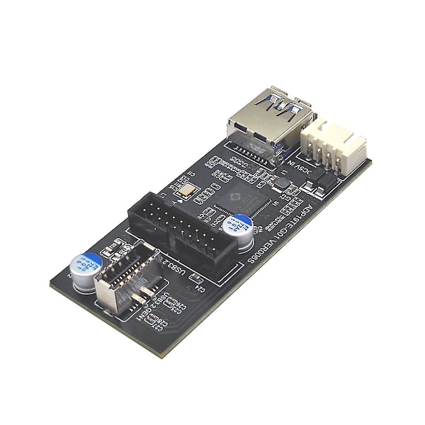 Header 19Pin till Typ E + 19Pin Moderkort 1 till 2 Splitter USB 3.0 Hub USB Adapter Anslutning USB 19P