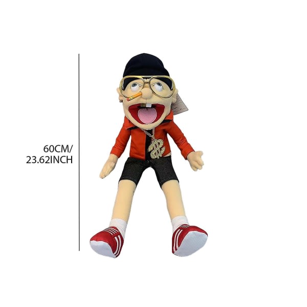 Jeffy Puppet Plysch Leksak Dockan, Jeffy Puppets Sml Leksak, Naughty Funny Puppet Leksak med Fungerande Mun, För Barn Pojkar Flickor Rollspel, Storytelli Jeffy 40CM Jeffy 40CM