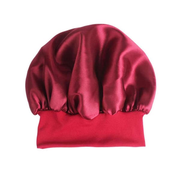 4 Stykker Satin Sovehætte Elastisk Bred Bånd Hat Nat Sove Hovedbeklædning