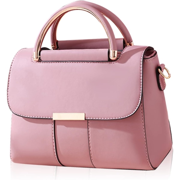 Elegant dameveske, crossbody telefonveske, PU-lær dameveske, mobiltelefon lommebok Rosa