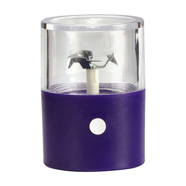 Elektrisk Kvarn Mini Kryddkvarn USB Uppladdningsbar Torr Örtkvarn Lätt att Bära för Kök Hem Purple