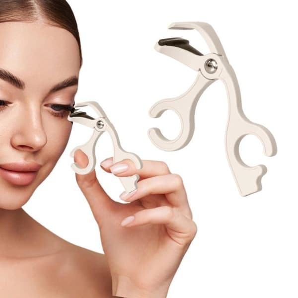Genopladelig USB-opvarmet øjenvippebukker - 1, Beige, Standard, Rammeløs, Præcision, Langvarig effekt, Makeup