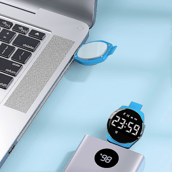 Barnklocka, Digital Klocka Kompatibel Med Pojkar Flickor, Sportklocka Med Fitness Tracker, Väckarklocka, Stoppur, Ingen App Och Vattentät, Klocka Kompatibel 17-Blue