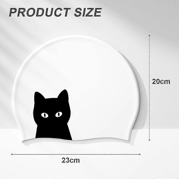 Vandtæt Høj Elastisk Badehætte, Spec: Cavaliers kat Cavaliers kat