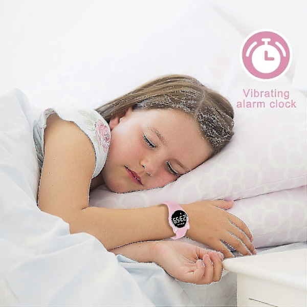 Barnklocka, Digital Klocka Kompatibel Med Pojkar Flickor, Sportklocka Med Fitness Tracker, Väckarklocka, Stoppur, Ingen App Och Vattentät, Klocka Kompatibel 10-Pink-Y
