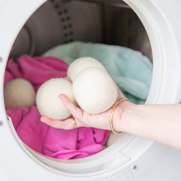 Tumble Dryer Balls 100% luonnonvillapalloa pyykkiin -  Uudelleenkäytettävä hypoallergeeninen ympäristöystävällinen ja energiatehokas 4