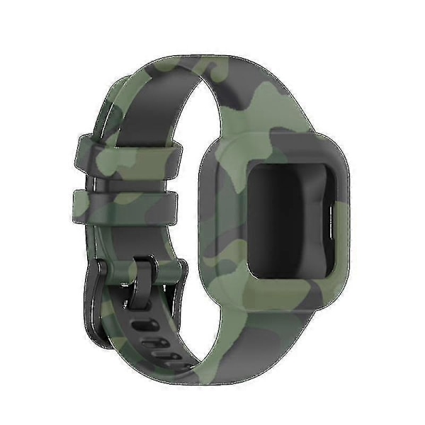 For Garminfit Jr 3/Garmin Vivofit Jr 3 Pustende Rem Svettetett Anti-ripe H Camouflage Green