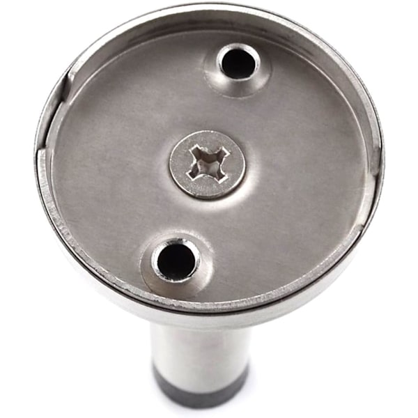 Dørstopper Væghængt Montering Dørstop Heavy Duty Rustfrit Stål Bumper Gummi Buffer T, Sølv