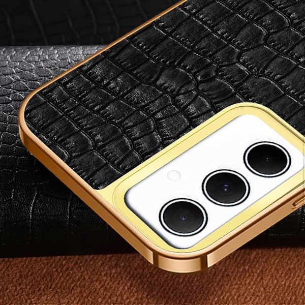 Til Samsung Galaxy A35 5G Etui 6D Elektroplettering Smartphone Krokodille Tekstur Cover Multicolor Style E