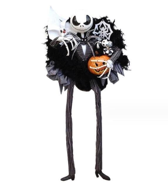 Halloween Dørkrans Mareridt Julefest Dekoration Sort