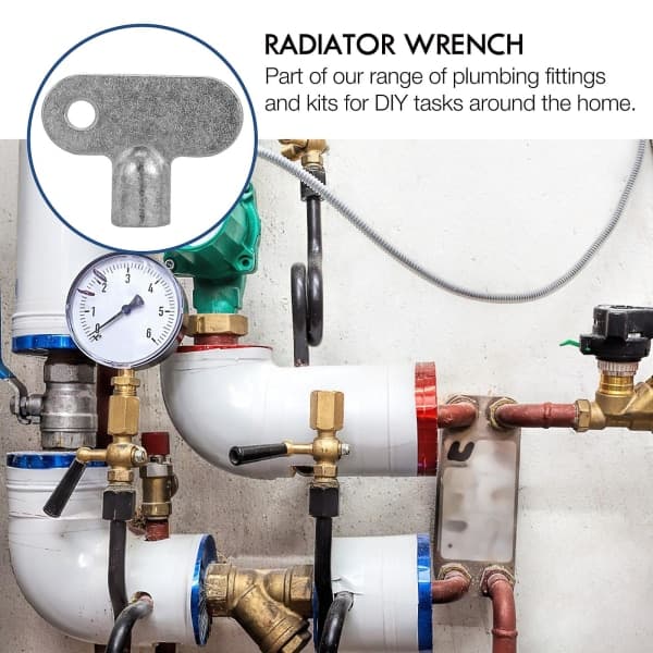 3 stk. radiatornøgle solid radiatorudlufternøgle firkantet åbning radiatornøgle