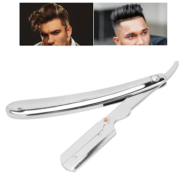 Manuel barberkniv til barberer, hjem, sølv