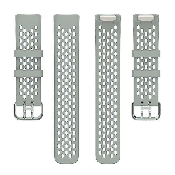 Blød Silikone Sports Udskiftningsurrem med Åndbare Huller til Fitbit Charge 6/5 Multicolor Style D