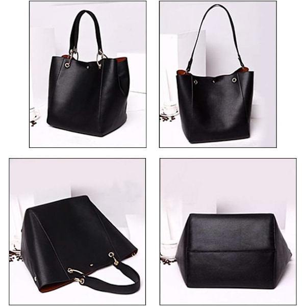 Stora Damhandväskor, Damväska, PU Läder Crossbody Väska, Dam Mode Shopper Väska för Shopping, Fest, Resor, Arbete Negro