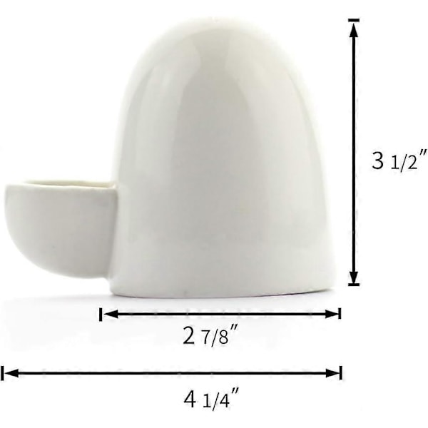 Liten og Stillegående Keramisk Drikkevannsdispenser for Hamster, Piggsvin, Chinchilla, Ilder, Marsvin (Hvit, 237 ml) 1 stk