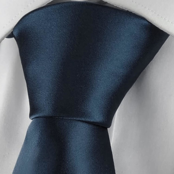 Herrar Slips Solid Färg Halsduk för Män Bröllop Business Formell Slipsar Navy