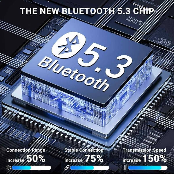 YYK-Q10 Trådløse Bluetooth-hodetelefoner - 30 timer ANC ENC BT 5.4 Svart