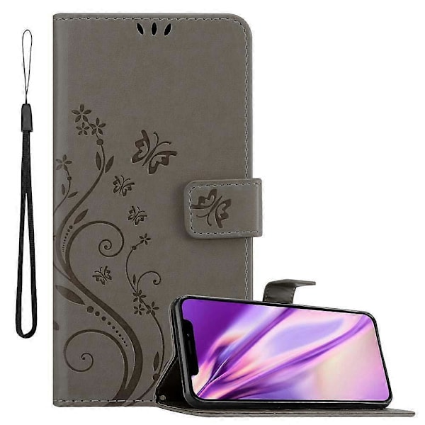 iPhone XS MAX Suojakotelo - Kukkakuviolla ja Korttipaikalla FLORAL TURQUOISE iPhone XS MAX