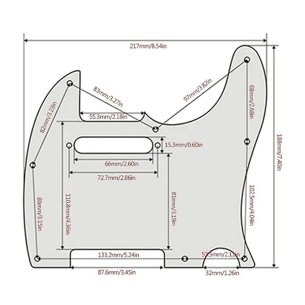 Elektrisk Guitar Pickguard Scratch Plate - tl Guitar Scratch Plate Guitar Dele Red tortoise shell