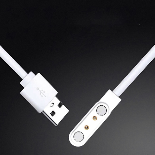 Magnetisk Opladerkabel Dock Beslag Base Oplader Adapter Stand til 2 Pin Ur Black 2.8mm 9mm
