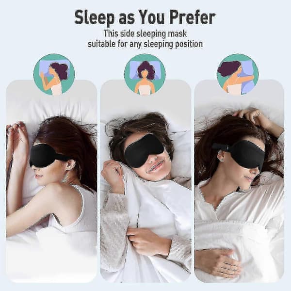 Uppgraderad sömnmask, perfekt sovmask för sidosovare