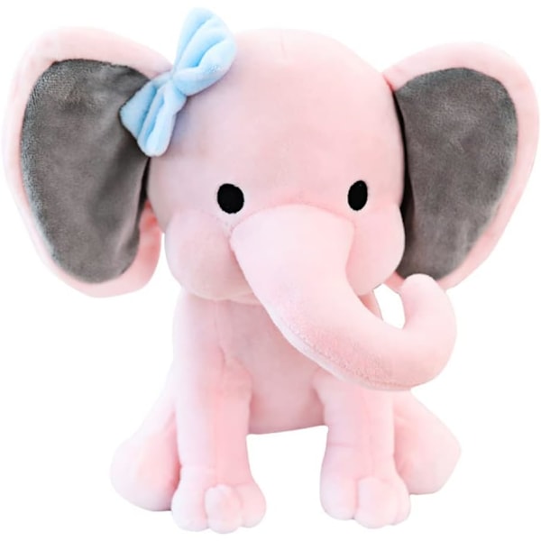 Elefant bamse, kawaii baby leker for gutter og jenter, ideell for barnerom, romdekorasjon, 25 cm (rosa)