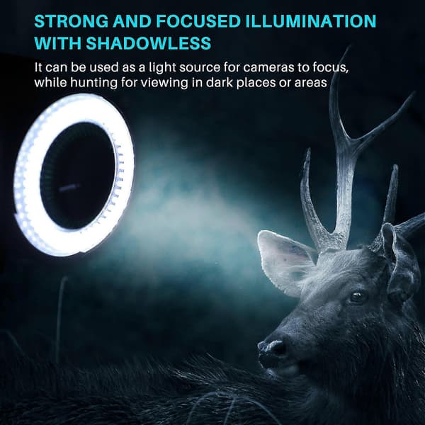 144 LED Miniscope Ring Light Ring Light 0 - 100% Justerbar Lampe Til Miniscope Ring Light