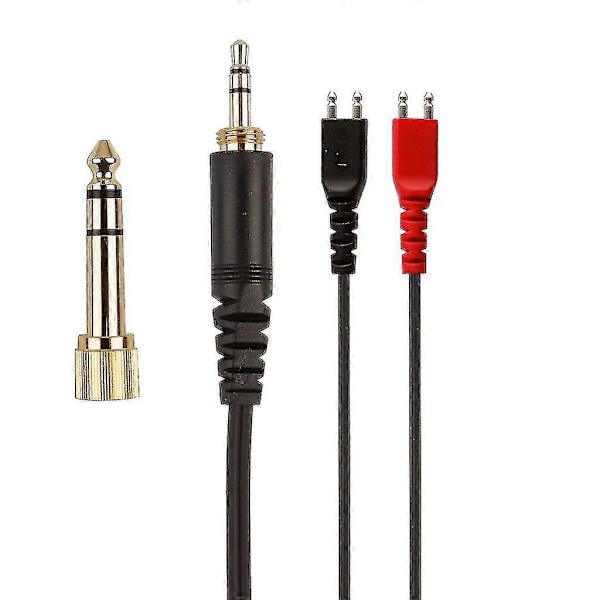 Udskiftningslydkabel Kompatibelt med Sennheiser HD25 HD25-1 HD265 HD535 HD545 HD560 HD565 HD580 HD600 HD650 Hovedtelefoner - Kabel med 1/4 Adapter