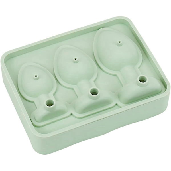Spøk Rumpeplugg Formet Isbiter Brett, Morsom Silikonform for DIY Kake Sjokolade Godteri Green