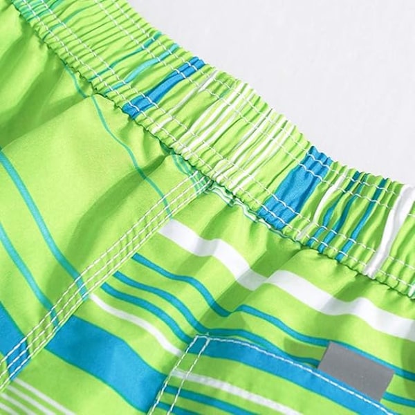 Badeshorts til voksne, mænd, kvinder, drenge og piger, badebukser, badetøj, surfbukser, boardshorts Lime Green 9-10 Years