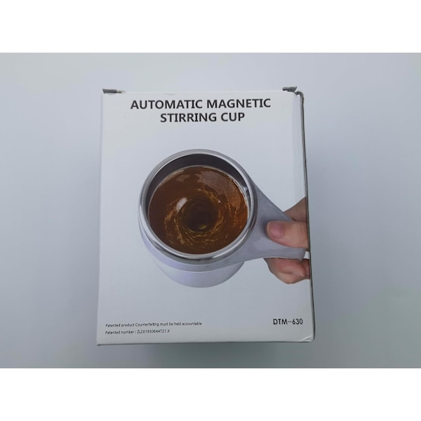 380ML Selvblandende Kaffekrus Automatisk Magnetisk Omrøring Kaffekrus Roterende Hjemmekontor Rejse Omrøringskop White