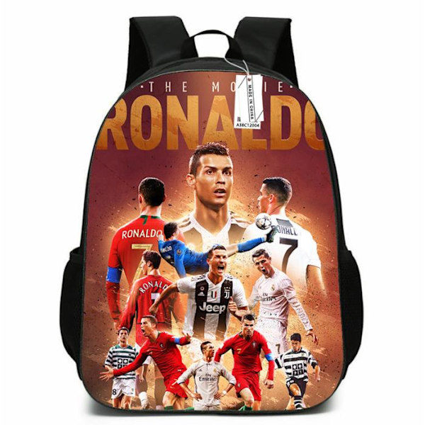 Børnefodbold VM CR7 Ronaldo Rygsæk Drenge Piger Rejsetaske Studenter Skoletaske 29*16*42cm A