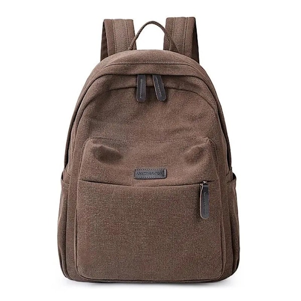 Stor Canvas Ryggsäck för Kvinnor Laptop Väska brown