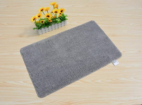 Badeværelsestæpper, absorberende bademåtte, maskinvaskbart badeværelsestæppe, skridsikre ultrabløde brusemåtter, 40 x 60 & 15 x 23 tommer grå