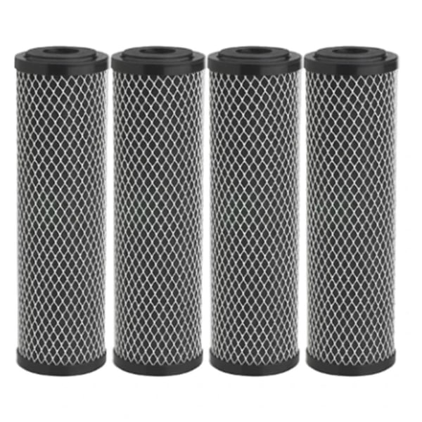 4 stk. karbonvannfilter 10 tommer standard helhus karbon sediment og smak & lukt erstatningsfilter