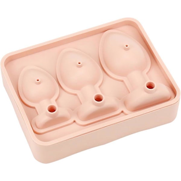 Spøk Rumpeplugg Formet Isbiter Brett, Morsom Silikonform for DIY Kake Sjokolade Godteri Pink