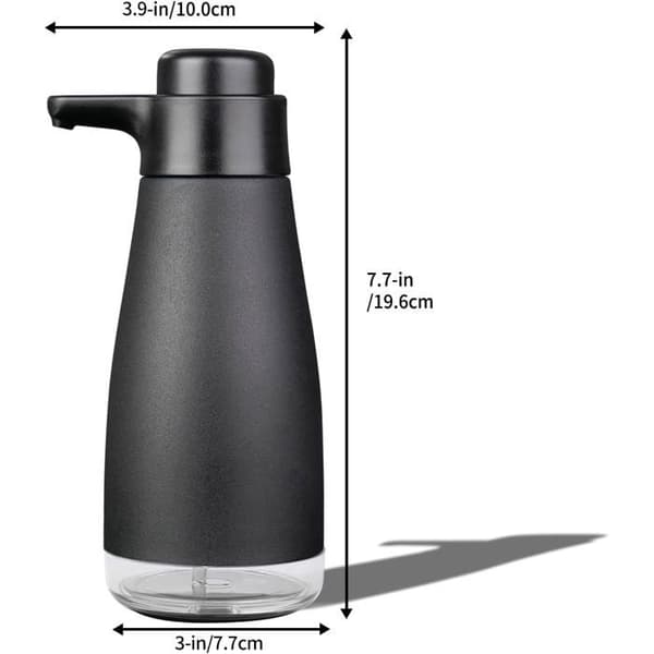 Sæbedispenser i rustfrit stål til køkken, 470 ML, køkkenredskaber til hjemmet, mat sort