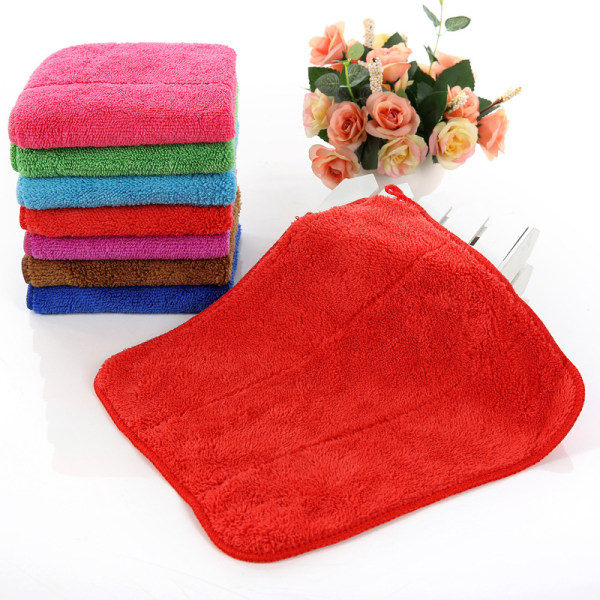 (25 x 30 cm) Hängande Handduk Korall Mikrofiber Fleece Red