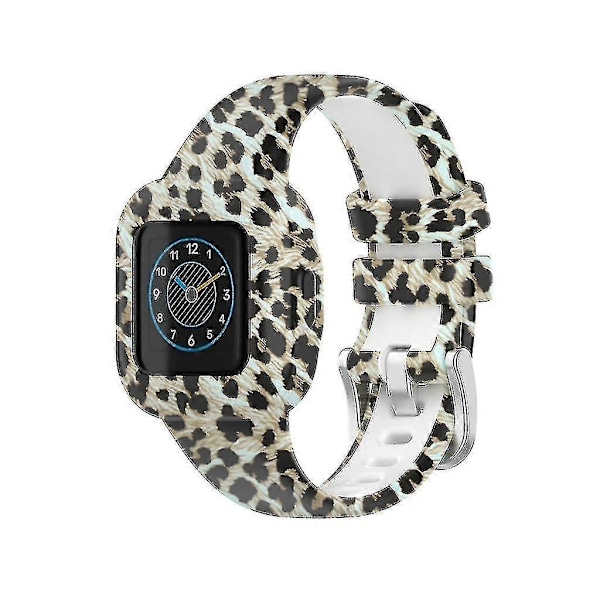 For Garminfit Jr 3/Garmin Vivofit Jr 3 Pustende Rem Svettetett Anti-ripe H Brown Leopard