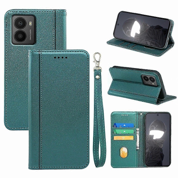 HX01 Til HMD Fusion 5G Wallet Case Magnetisk Lukning PU Læder Telefon Cover - Grøn Multicolor Green