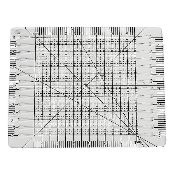 Slitsad Quiltningslinjal Slitstark Lapptäckeslinjal Transparent DIY Hantverksskärlinjal Mall För Designermönstermakare 667a