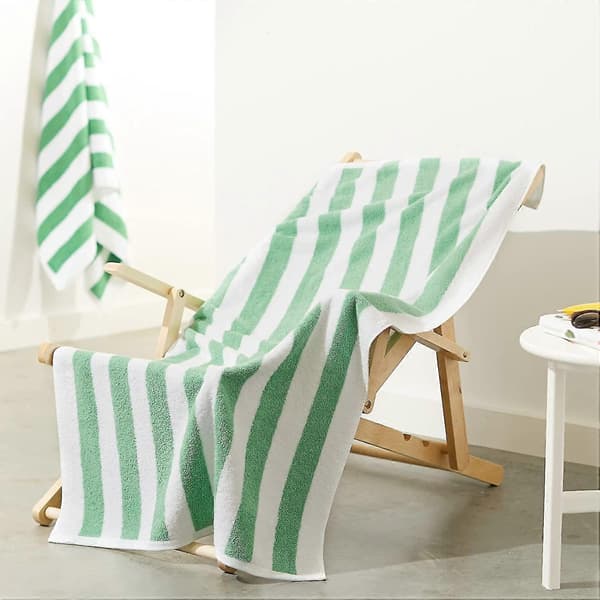 Basics Rantapyyhe Cabana-raidalla, merenvihreä, 1 kpl Green