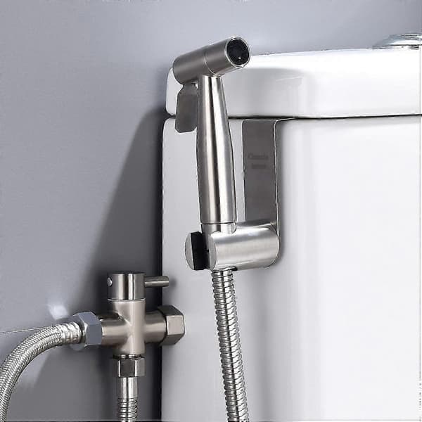 3-vejs messingventil 3/8\"-12/17 T-adapter til toilet, forkromet, DSF007D