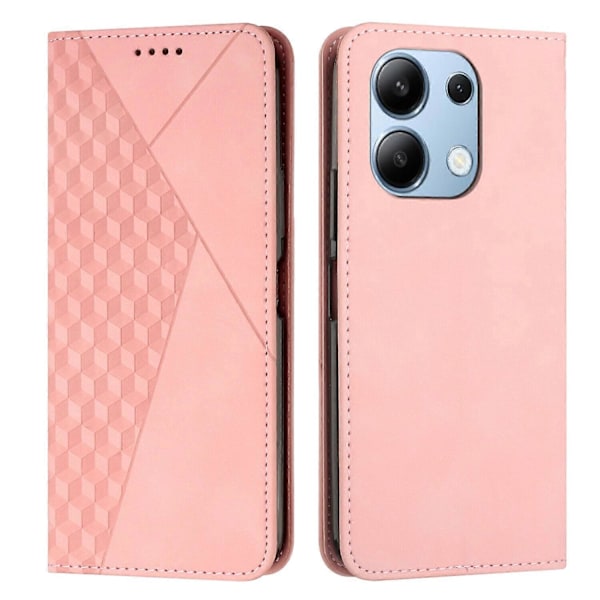 Etui til Xiaomi Redmi Note 13 4G Lommebok Magnetisk Deksel Flip PU Lær Kompatibel med Xiaomi Redmi Note 13 4G Etui Pink