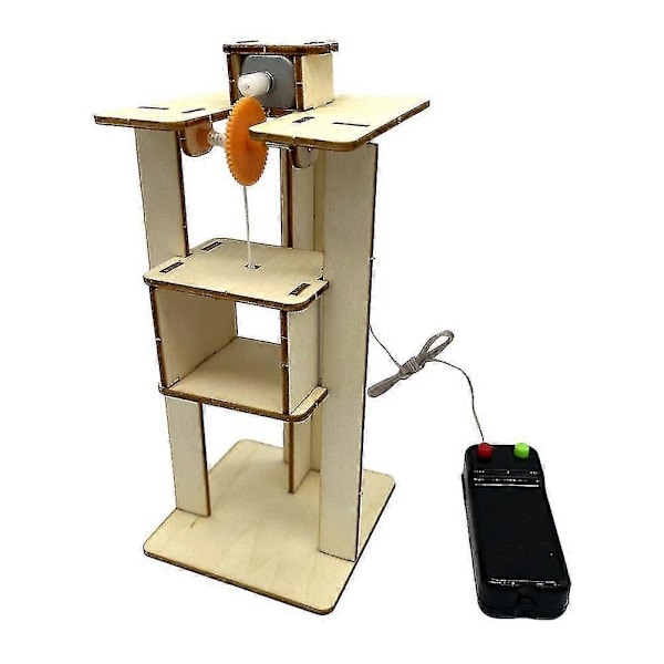 1 Sæt DIY Børn Elevator Legetøj Pædagogisk DIY Elevator Legetøj Træ Elevator Børn Legetøj